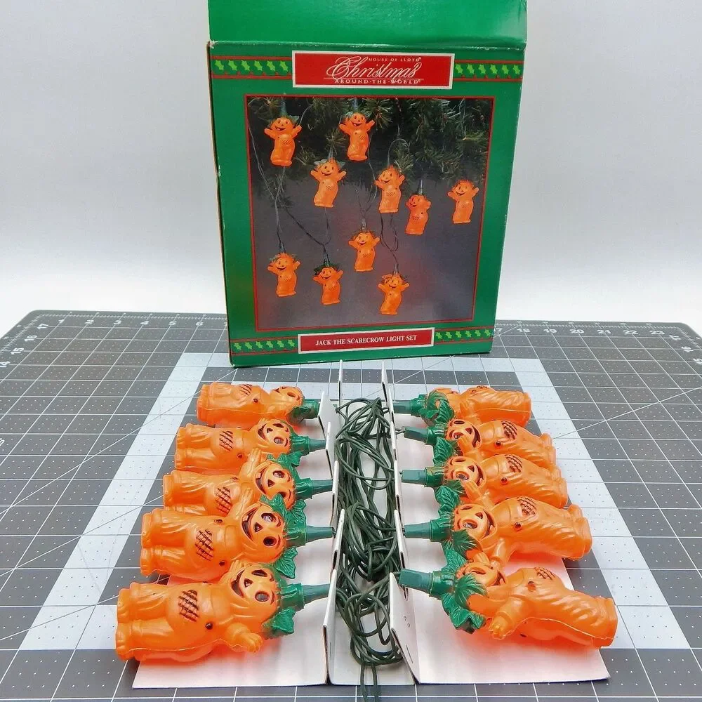 House of Lloyd Jack the Scarecrow Blow Mold String Light Set 10 In A Box